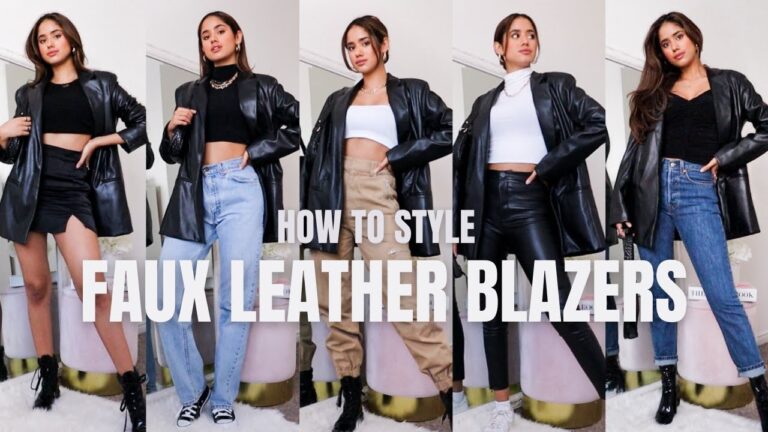 Faux Leather Blazers